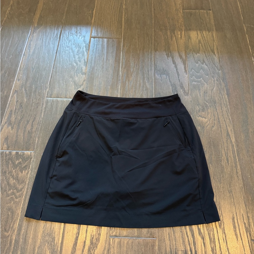 Black Skirt with Zipper Pockets